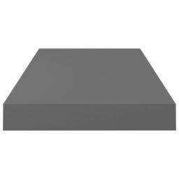 Berkfield Home Floating Wall Shelves 2 pcs High Gloss Grey 50x23x3.8 cm MDF - thumbnail 6