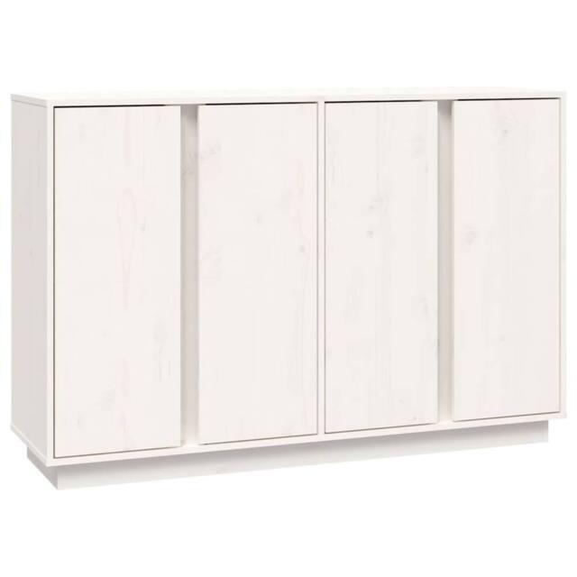Berkfield Home Sideboard White 120x35x80 cm Solid Wood Pine - Size: 120 x 35 x 80 cm - image 1