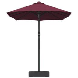Berkfield Home Garden Parasol Folding Bordeaux red 385 x 209 x 244 cm Fabric in Burgundy - thumbnail 5
