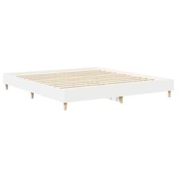 Berkfield Home Durable Bed Frame without Mattress White 160x200cm Engineered Wood - Size: 160x200 cm - thumbnail 7