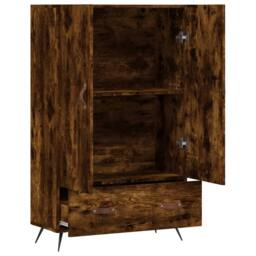 Berkfield Home Highboard Smoked Oak 69.5x31x115 cm Engineered Wood in Brown - thumbnail 5