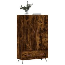 Berkfield Home Highboard Smoked Oak 69.5x31x115 cm Engineered Wood in Brown - thumbnail 4