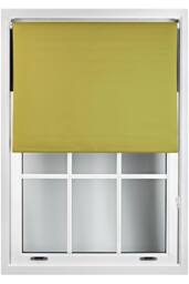 Furnished Green Blackout Roller Blinds - Trimmable Window Shade for Home & Office - Size: 75 cm width x 165 cm drop - thumbnail 1