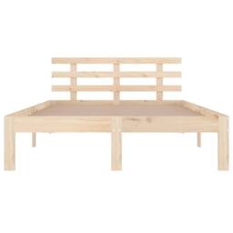 Berkfield Home Bed Frame Solid Wood 180x200 cm Super King Size in Light Tan - thumbnail 4