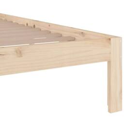 Berkfield Home Bed Frame Solid Wood 180x200 cm Super King Size in Light Tan - thumbnail 6