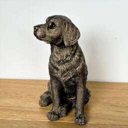 Animal Crackers Retriever Dog Figurine, Leonardo Reflections Bronzed, Gift Boxed in Bronze - thumbnail 3