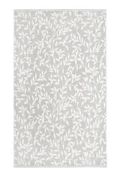 Dreams & Drapes 'Sandringham' 100% Cotton Jacquard Towel in Light Grey - thumbnail 2