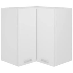 Berkfield Home Hanging Corner Cabinet White 57x57x60 cm Engineered Wood - Size: 57 x 57 x 60 cm - thumbnail 2