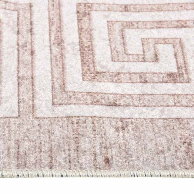 Berkfield Home Rug Washable 80x150 cm Beige Anti Slip - Size: 100 cm diameter - image 1