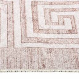 Berkfield Home Rug Washable 80x150 cm Beige Anti Slip - Size: 100 cm diameter - thumbnail 1