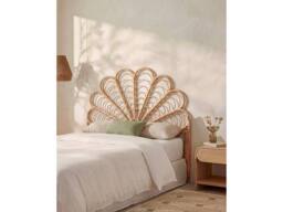 Vente-unique Headboard 160 Cm - Rattan - Natural - FLOSIA in Light Oak - Size: Double - thumbnail 3