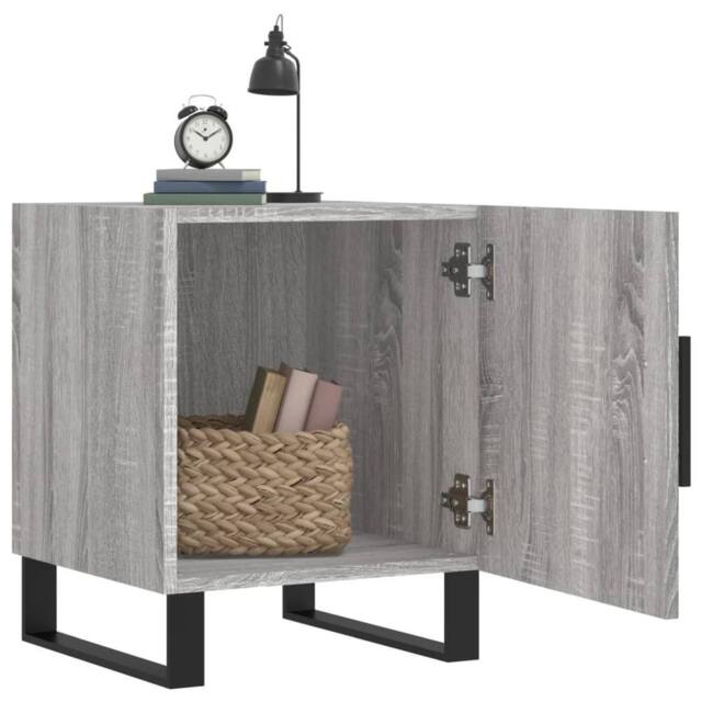 Berkfield Home Modern Bedside Cabinets 2 pcs Grey Sonoma 40x40x50 cm Engineered Wood - Size: 40 x 40 x 50 cm - image 1