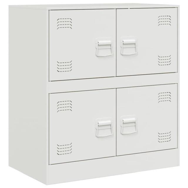 Berkfield Home Sideboard White 67x39x73 cm Steel - Size: 67 x 39 x 73 cm - image 1