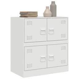 Berkfield Home Sideboard White 67x39x73 cm Steel - Size: 67 x 39 x 73 cm - thumbnail 5