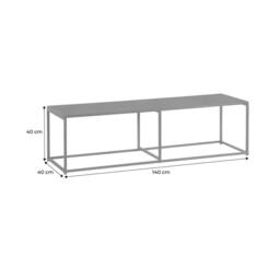 sweeek 140cm Urban-style Tv Unit Metal in Black - thumbnail 5