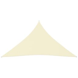 Berkfield Home Sunshade Sail Oxford Fabric Triangular 4x4x4 m Cream in Beige - thumbnail 2