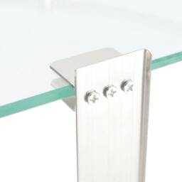 ExtraStar Modern Tempered Glass Corner Shelf in Silver - thumbnail 5