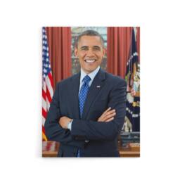 "Artery8 Souza US President Barack Obama Canvas Wall Art Print - Size: W18"" x H24""" - thumbnail 1