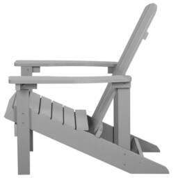 Wyld and Coco Garden Chair - Light Grey Faux Wood Weather-Resistant Outdoor Seating - thumbnail 5