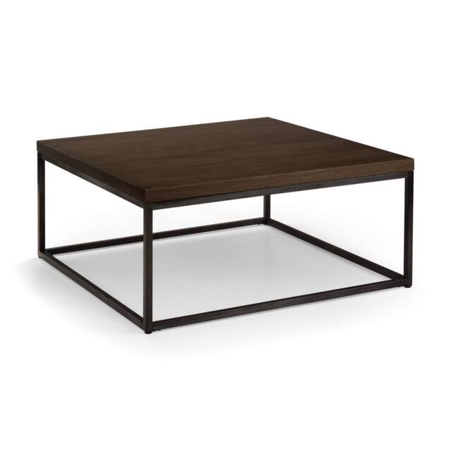 Cheshire Lomond Square Coffee Table in Dark Oak & Metal in Dark Brown - image 1