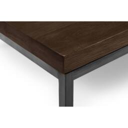 Cheshire Lomond Square Coffee Table in Dark Oak & Metal in Dark Brown - thumbnail 5
