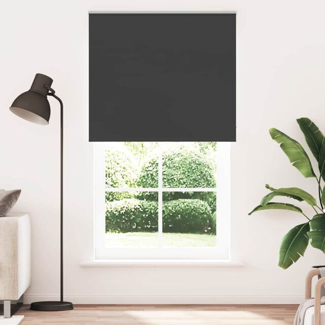Berkfield Home Roller Blind Blackout Black 120x210 cm Fabric Width 116.6 cm Polyester - image 1