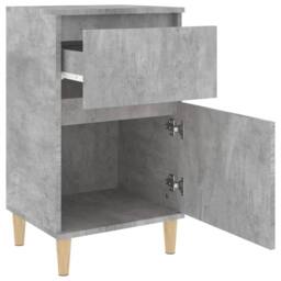 Berkfield Home Elegant Bedside Cabinet Concrete Grey 40x35x70 cm - Size: 40 x 35 x 70 cm - thumbnail 8