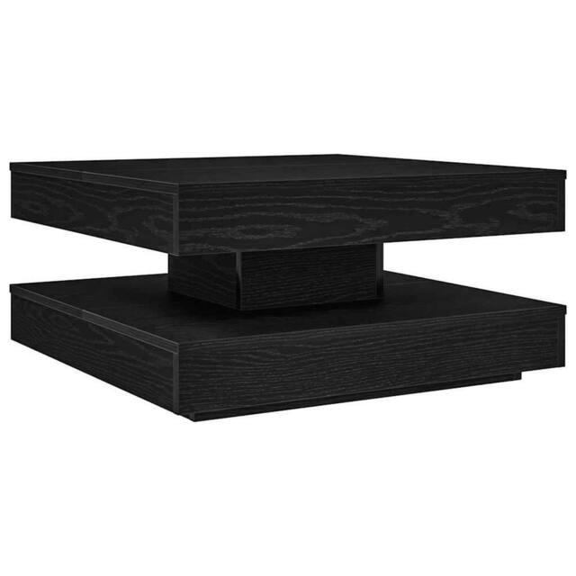 Berkfield Home Coffee Table 360-Degree Rotatable Black 70x70x34.5 cm - image 1