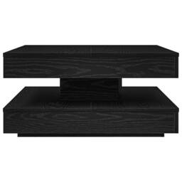 Berkfield Home Coffee Table 360-Degree Rotatable Black 70x70x34.5 cm - thumbnail 5