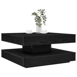 Berkfield Home Coffee Table 360-Degree Rotatable Black 70x70x34.5 cm - thumbnail 2