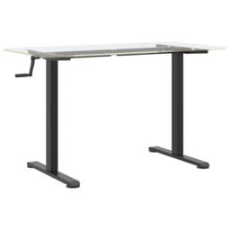 Berkfield Home Standing Desk Frame Black (94-135)x60x(70-114) cm Steel - thumbnail 4