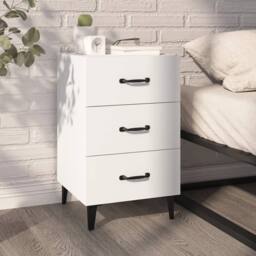 Berkfield Home Bedside Cabinet White 40x40x66 cm Engineered Wood - Size: 40 x 40 x 66 cm - thumbnail 2