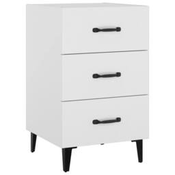 Berkfield Home Bedside Cabinet White 40x40x66 cm Engineered Wood - Size: 40 x 40 x 66 cm - thumbnail 1