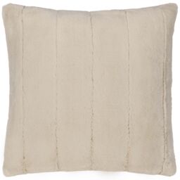 Paoletti Empress Faux Fur Cushion in Light Beige - Size: 55 cm x 55 cm - thumbnail 2
