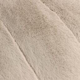 Paoletti Empress Faux Fur Cushion in Light Beige - Size: 55 cm x 55 cm - thumbnail 4