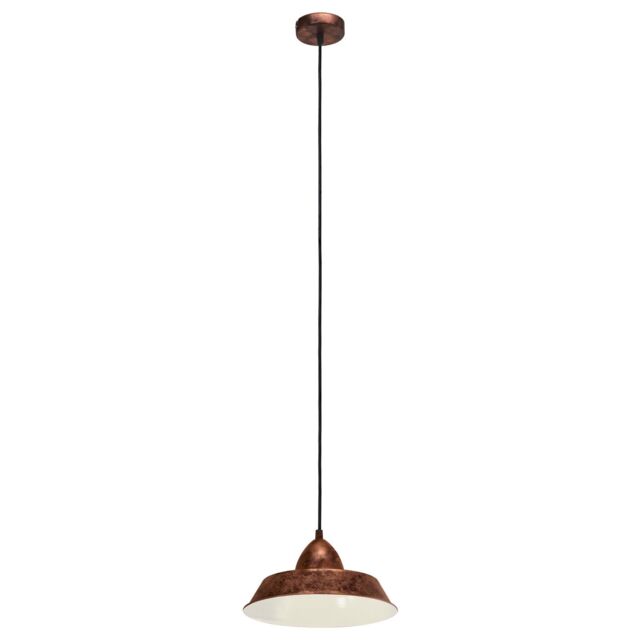 Loops Hanging Ceiling Pendant Light Antique Copper Shade 1 x 60W E27 Bulb Lamp - image 1