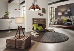 Loops Hanging Ceiling Pendant Light Antique Copper Shade 1 x 60W E27 Bulb Lamp - thumbnail 3