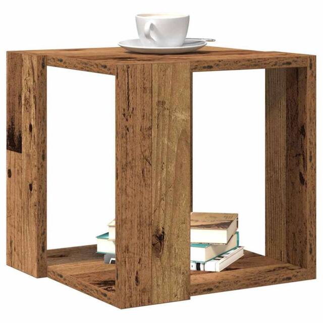 Berkfield Home Decorative Coffee Table Old Wood Solid Reclaimed Wood 32 x 32 x 30 cm in Brown - image 1