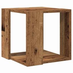Berkfield Home Decorative Coffee Table Old Wood Solid Reclaimed Wood 32 x 32 x 30 cm in Brown - thumbnail 3