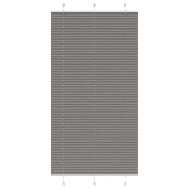 Berkfield Home Pleated Blind Anthracite 105x200 cm Fabric Width 104.4 cm Polyester in Black - image 1