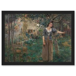 Artery8 Jules Bastien-Lepage Joan Of Arc Painting Artwork Framed Wall Art Print A4 in Black - thumbnail 1