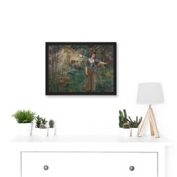 Artery8 Jules Bastien-Lepage Joan Of Arc Painting Artwork Framed Wall Art Print A4 in Black - thumbnail 2