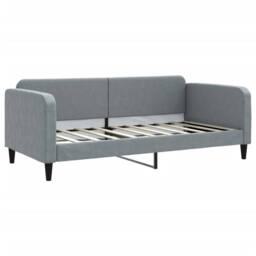 Berkfield Home Daybed with Trundle Light Grey 90x190 cm Fabric - thumbnail 6