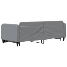Berkfield Home Daybed with Trundle Light Grey 90x190 cm Fabric - thumbnail 5