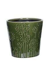 KDMD Hortus Dark Green Lithgow Seed Head Pot 21.5cm H x 22cm Dia - thumbnail 1