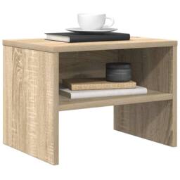 Berkfield Home Bedside Cabinet Sonoma Oak 40x30x30 cm Engineered Wood in Light Sand - Size: 40 x 30 x 30 cm - thumbnail 4