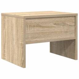 Berkfield Home Bedside Cabinet Sonoma Oak 40x30x30 cm Engineered Wood in Light Sand - Size: 40 x 30 x 30 cm - thumbnail 7