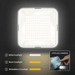 VOGREX Magnetic Solar Camping Lights LED Lamp Rechargeable in Grey - thumbnail 3