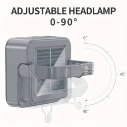 VOGREX Magnetic Solar Camping Lights LED Lamp Rechargeable in Grey - thumbnail 2