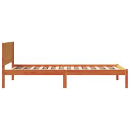 Berkfield Home Wax Brown Pine Bed Frame Wax brown Solid Pine wood 80 x 200 cm - thumbnail 7